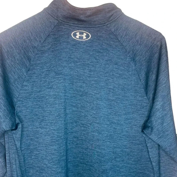 Under Armour Men's Blue HeatGear 1/4 Zip Pullover Sweatshirt - Picture 10 of 10
